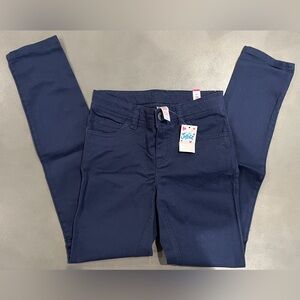 NWT Justice Navy Dark Blue Skinny Uniform Pants Sz 10